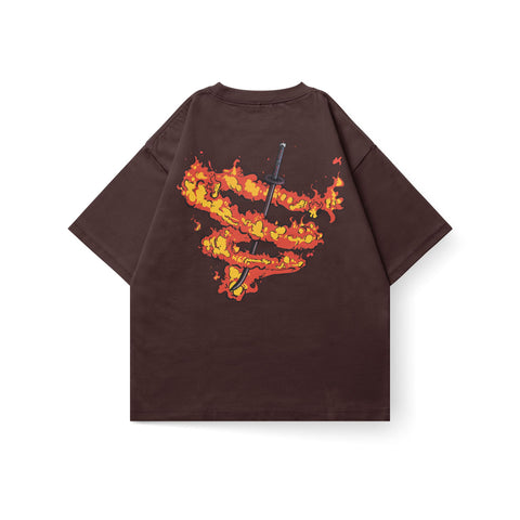 Rengoku Flame Breathing Oversized T Shirt - Kaihama
