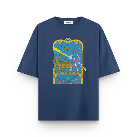 Stardust Slayer – Mythic Oversized Graphic T-Shirt - Kaihama