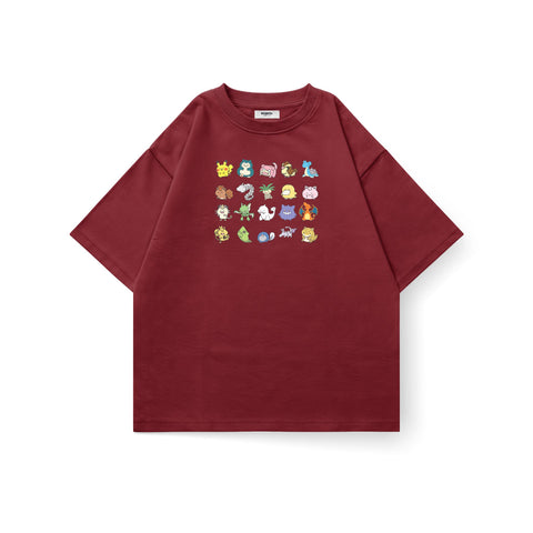 Pokemon Classics Grid Oversized T-Shirt - Kaihama