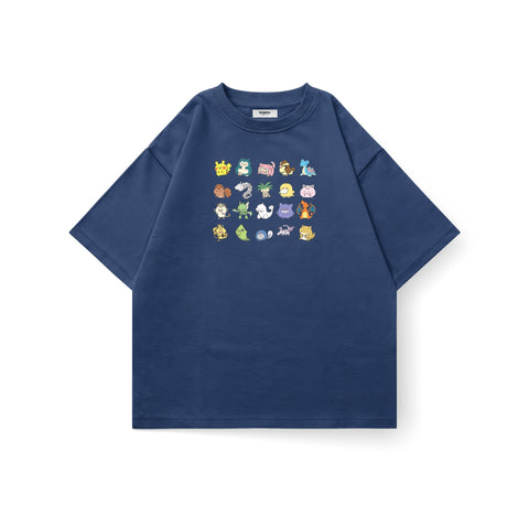 Pokemon Classics Grid Oversized T-Shirt - Kaihama