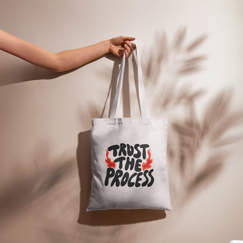Trust The Process Canvas Tote Bag (350 GSM | 14x16 inch)