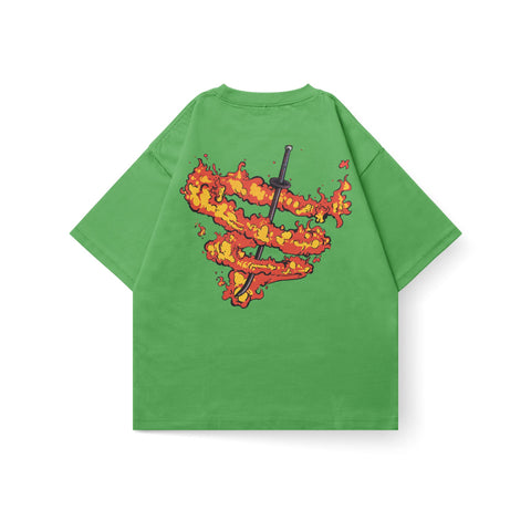 Rengoku Flame Breathing Oversized T Shirt - Kaihama
