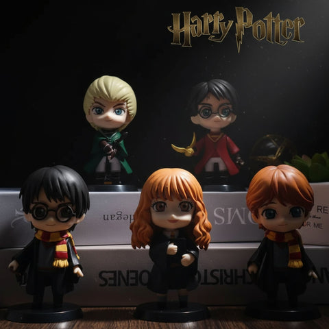Harry Potter Mini Figurines – Harry, Hermione, Ron & Draco (Collectible Set)