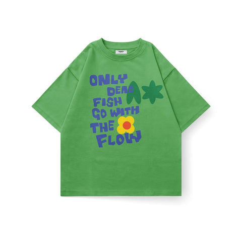 Only Dead Fish Go With the Flow Oversized T-Shirt
