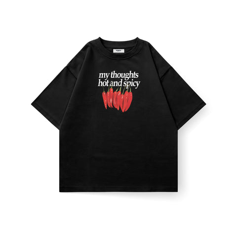 My Thoughts Hot & Spicy Oversized T-Shirt | Kaihama Clothing