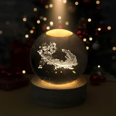 Anime Crystal Light Globe – Goku | Pikachu | Tanjiro (3D Engraved LED Lamp)