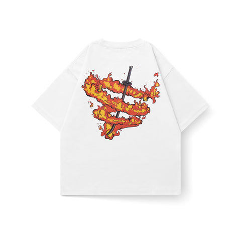 Rengoku Flame Breathing Oversized T Shirt - Kaihama