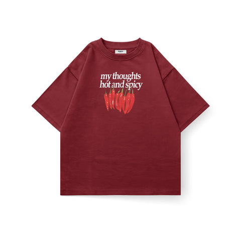 My Thoughts Hot & Spicy Oversized T-Shirt | Kaihama Clothing