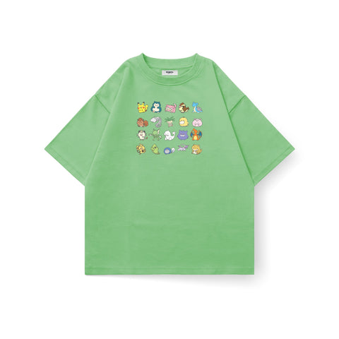 Pokemon Classics Grid Oversized T-Shirt - Kaihama