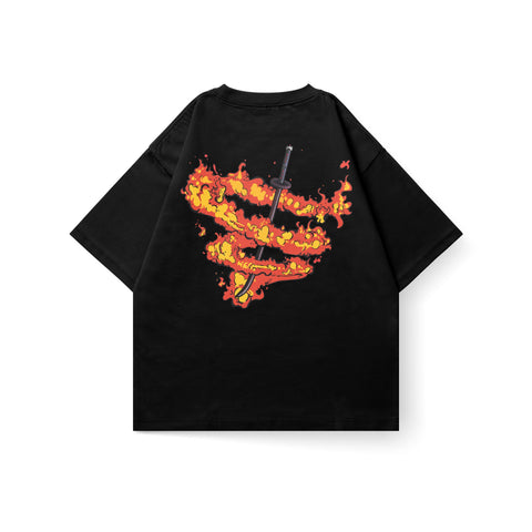 Rengoku Flame Breathing Oversized T Shirt - Kaihama
