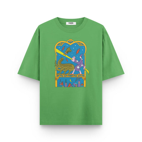 Stardust Slayer – Mythic Oversized Graphic T-Shirt - Kaihama