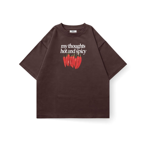 My Thoughts Hot & Spicy Oversized T-Shirt | Kaihama Clothing