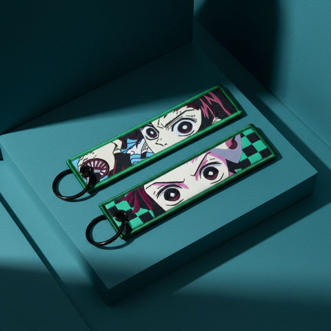 Demon Slayer Embroidered ANIME Keychain – Double Sided