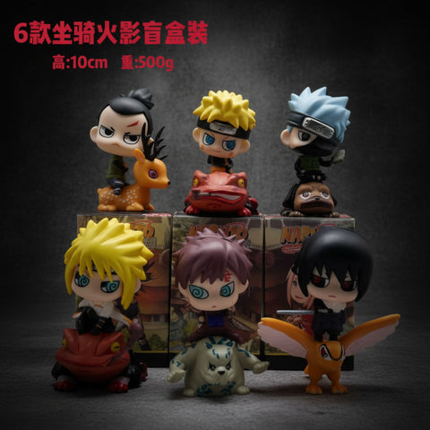 Naruto Chibi Riding Figurines Set | Naruto Shippuden Anime Collectibles