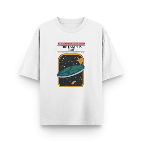 Earth Is Flat Oversized Tshirt by Kaihama - Kaihama