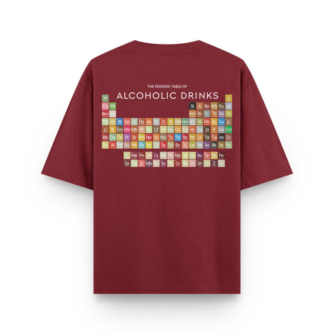 Alcoholic Drinks Periodic Table Tee – Oversized Fit