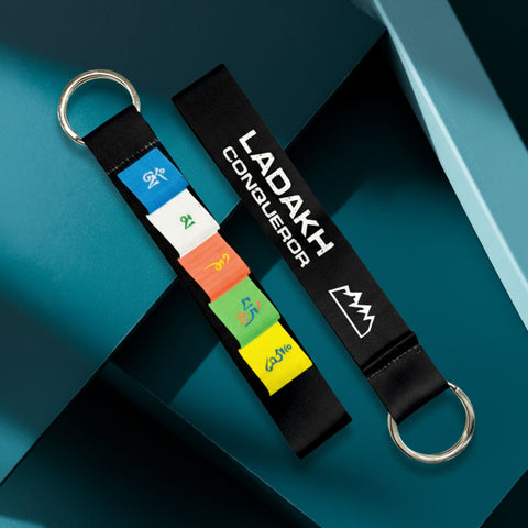 Ladakh Conqueror Satin Keychain Strap – Black | Adventure Keychain