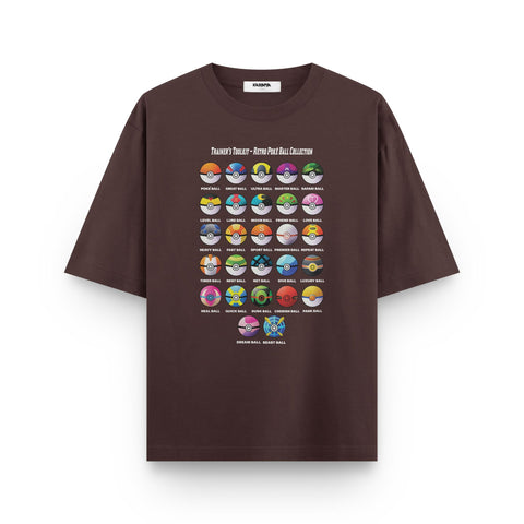 Trainer's Toolkit – Retro Poké Ball Oversized T-Shirt