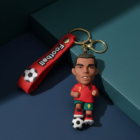 Messi Ronaldo -Inspired Football Keychains