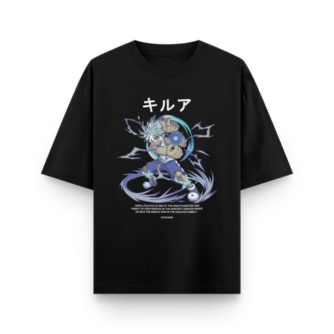 Kirua from Hunter X Hunter Anime Oversized Tshirt - Kaihama