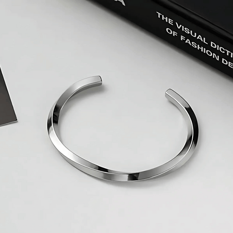 Curved Stainless Steel Bracelet kada