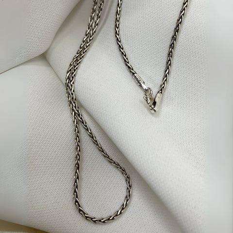 Stainless Steel Wheat Chain Necklace – Durable & Stylish