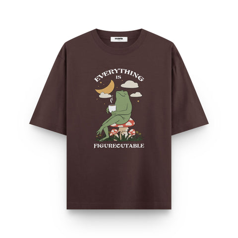 “Everything is Figureoutable” Frog Oversized T-Shirt - Kaihama