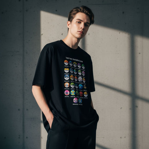 Trainer's Toolkit – Retro Poké Ball Oversized T-Shirt