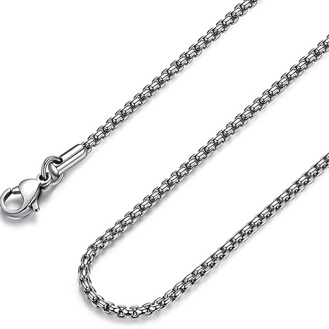 Premium Stainless Steel Box Chain Necklace – Sleek & Durable