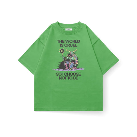 Kaihama I Choose Not To Be Oversized T-Shirt, black cotton t-shirt with bold white text, casual and comfortable fit.