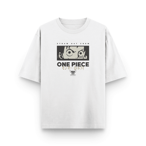 Straw Hat Luffy from One Piece Anime Oversized T-Shirt - Kaihama