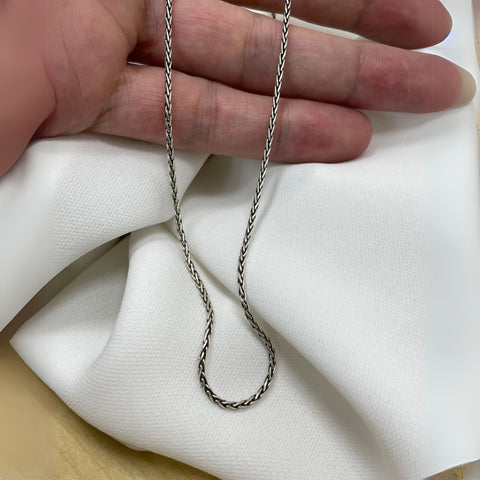 Stainless Steel Wheat Chain Necklace – Durable & Stylish