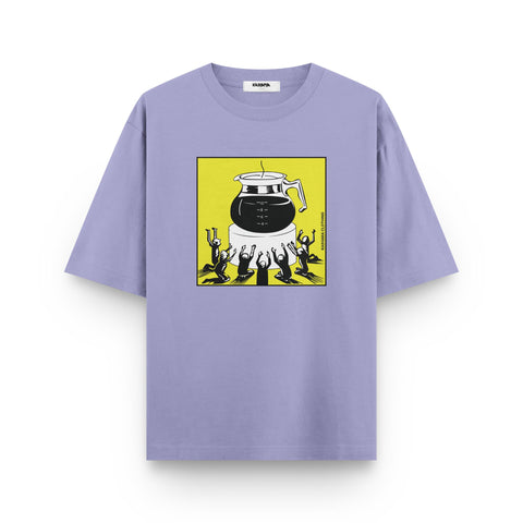 Caffeine Cult – Worship Coffee Oversized T-Shirt