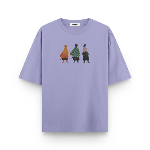 Demon Slayer Trio T-Shirt – Tanjiro, Zenitsu & Inosuke Minimalist Design | Anime Streetwear