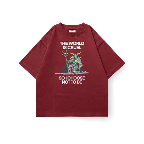 Kaihama I Choose Not To Be Oversized T-Shirt in black, featuring a casual fit and printed message on the front.