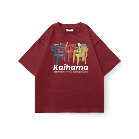 Oversized We Sit We Heal T-shirt by Kaihama featuring a relaxed fit and bold graphic text on soft cotton fabric.