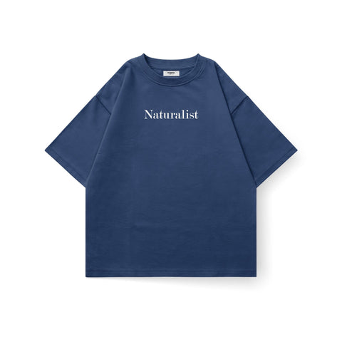 Kaihama Naturalist Oversized T-Shirt in neutral fabric, relaxed fit, showcasing casual streetwear style.