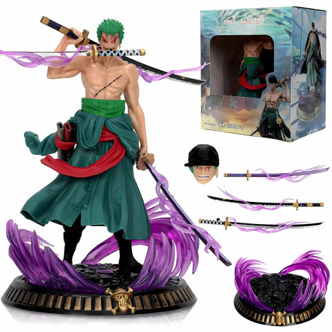 One Piece Roronoa Zoro Figure – Three-Sword Style Anime Collectible Statue