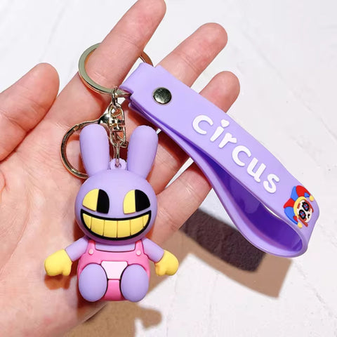 Circus Bunny Smiley Keychain