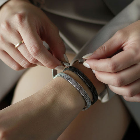 Zigzag Textured Stainless Steel Adjustable Kada