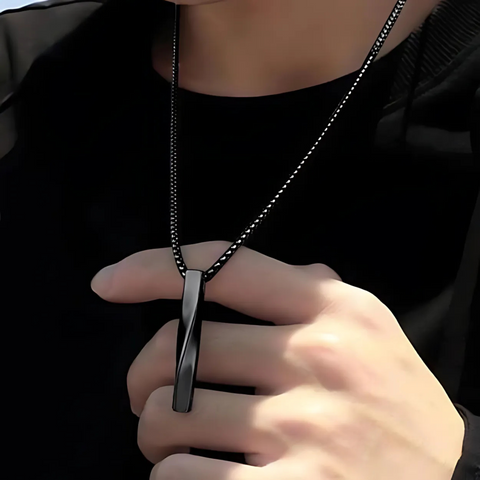 Alpha Stainless Steel Pendant Necklace for Men