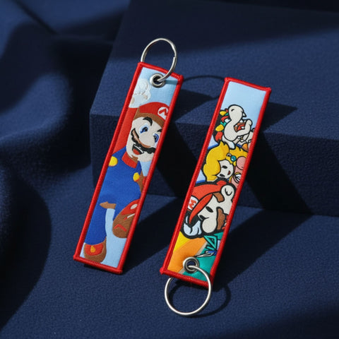 Super Mario Embroidered Keychain Tag - Kaihama