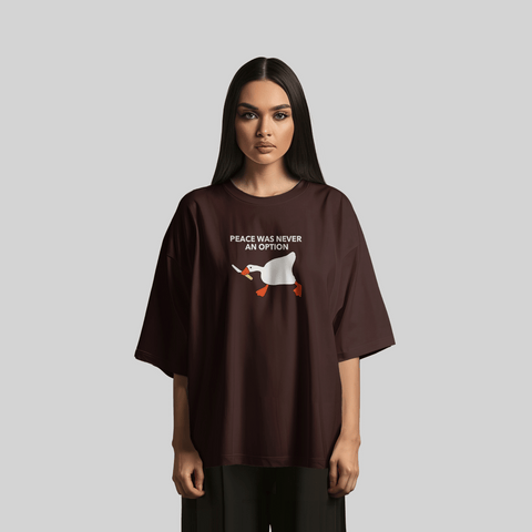 "Peace Was Never an Option" Oversized Tshirt by Kaihama