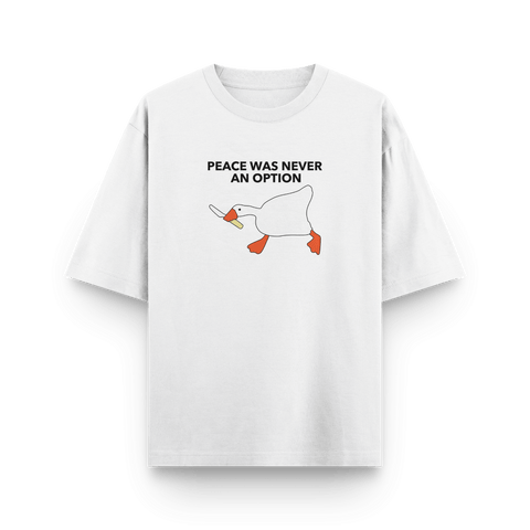 "Peace Was Never an Option" Oversized Tshirt by Kaihama - Kaihama