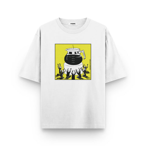 Caffeine Cult – Worship Coffee Oversized T-Shirt