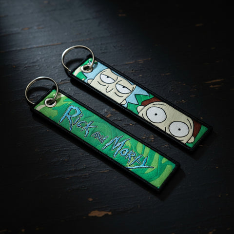 Rick and Morty Embroidered Keychain | Anime Bag Tag by Kaihama