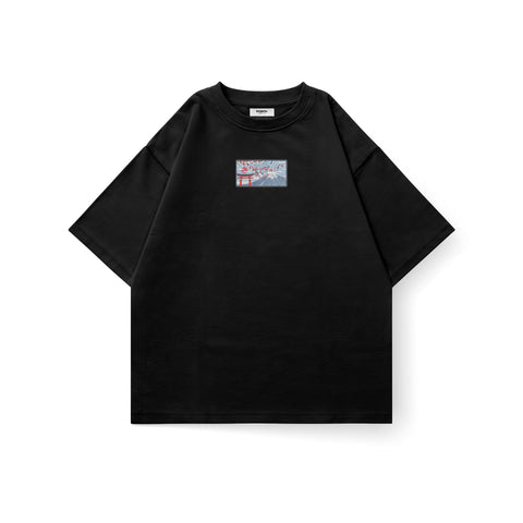 Mount Fuji Sakura Embroidered Oversized Tee
