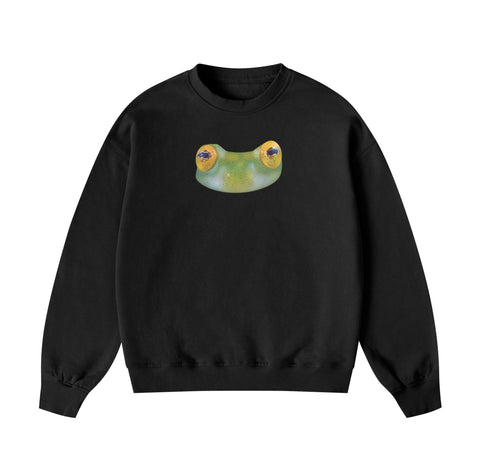 Frog Eyes Graphic Regular Fit Sweatshirt