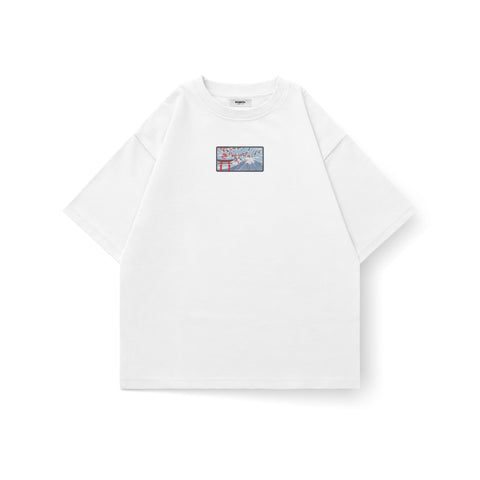 Mount Fuji Sakura Embroidered Oversized Tee