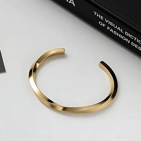 Curved Stainless Steel Bracelet kada